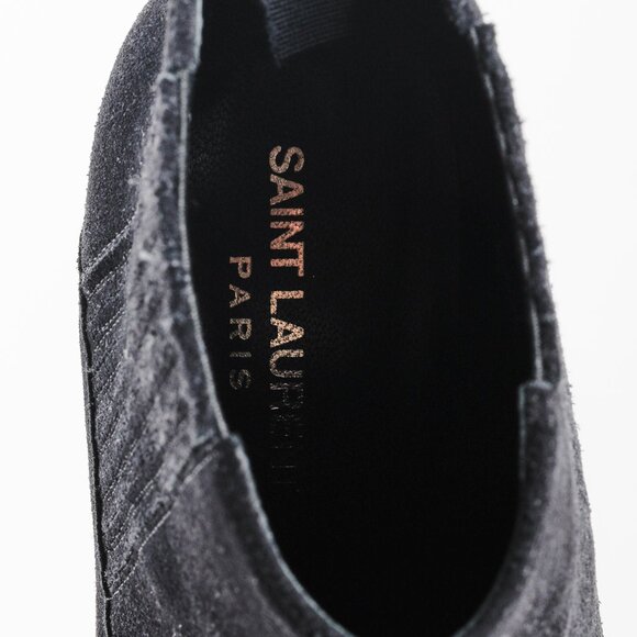 Saint Laurent Black Suede Ankle Boots - Picture 8 of 8